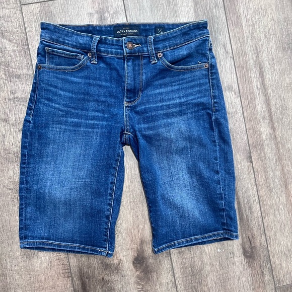 Lucky Brand Pants - Lucky Brand the Bermuda Dark Blue Denim Shorts 26